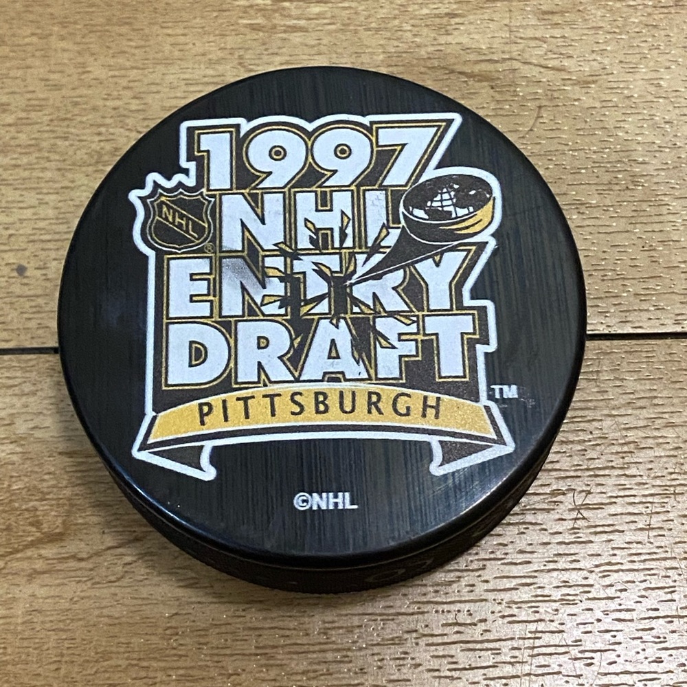1997 NHL Entry Draft Pittsburgh Hockey Puck New